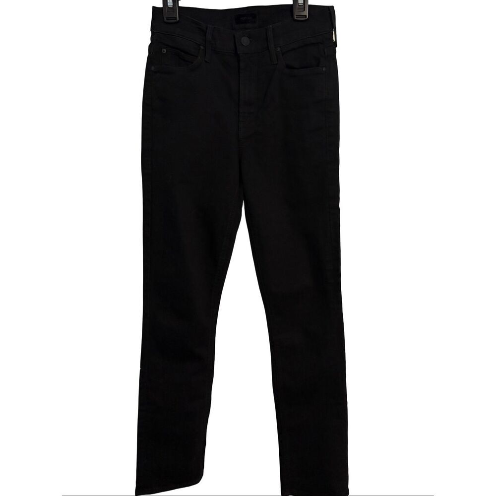 MOTHER Black Cropped Ankle Jeans